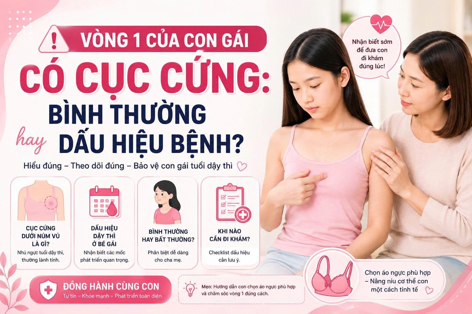 Vòng 1 Của Con Gái Có Cục Cứng: Bình Thường Hay Dấu Hiệu Bệnh?