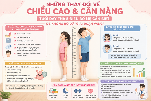 Giai đoạn vàng phát triển chiều cao cho con gái