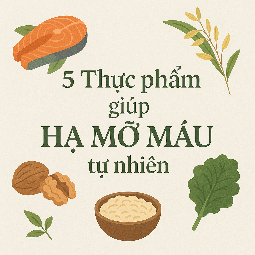 🩺 5 Thực Phẩm Giúp HẠ MỠ MÁU Tự Nhiên – Tốt Cho Tim, Nhẹ Cho Gan