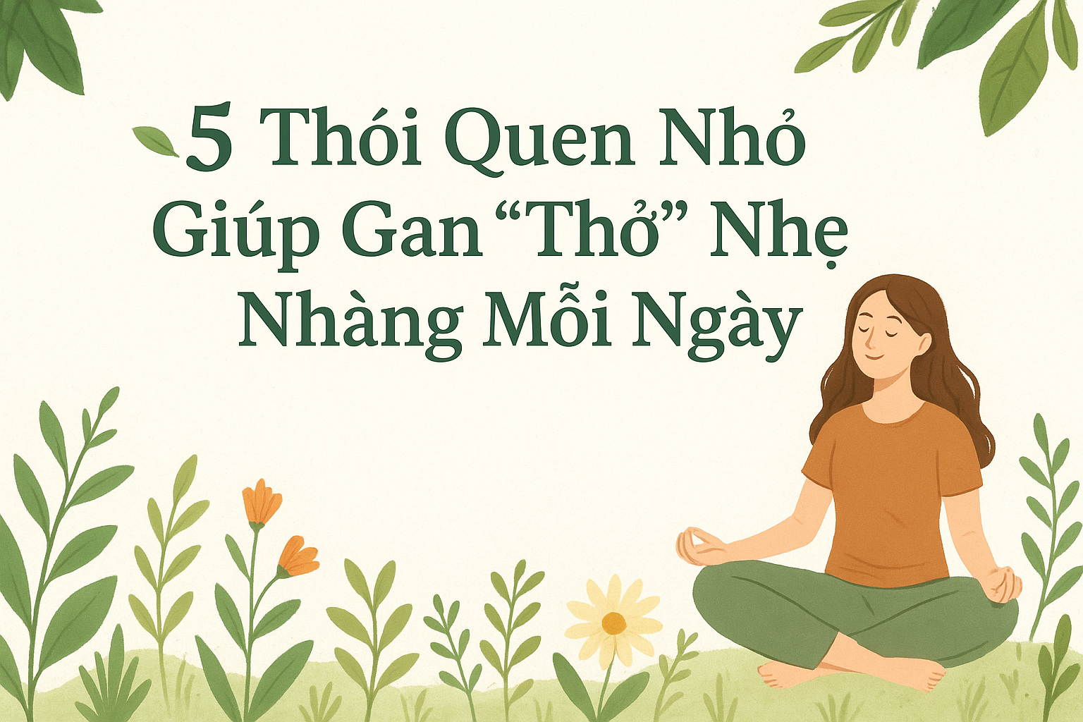 🌿 5 Thói Quen Nhỏ Giúp Gan “Thở” Nhẹ Nhàng Mỗi Ngày