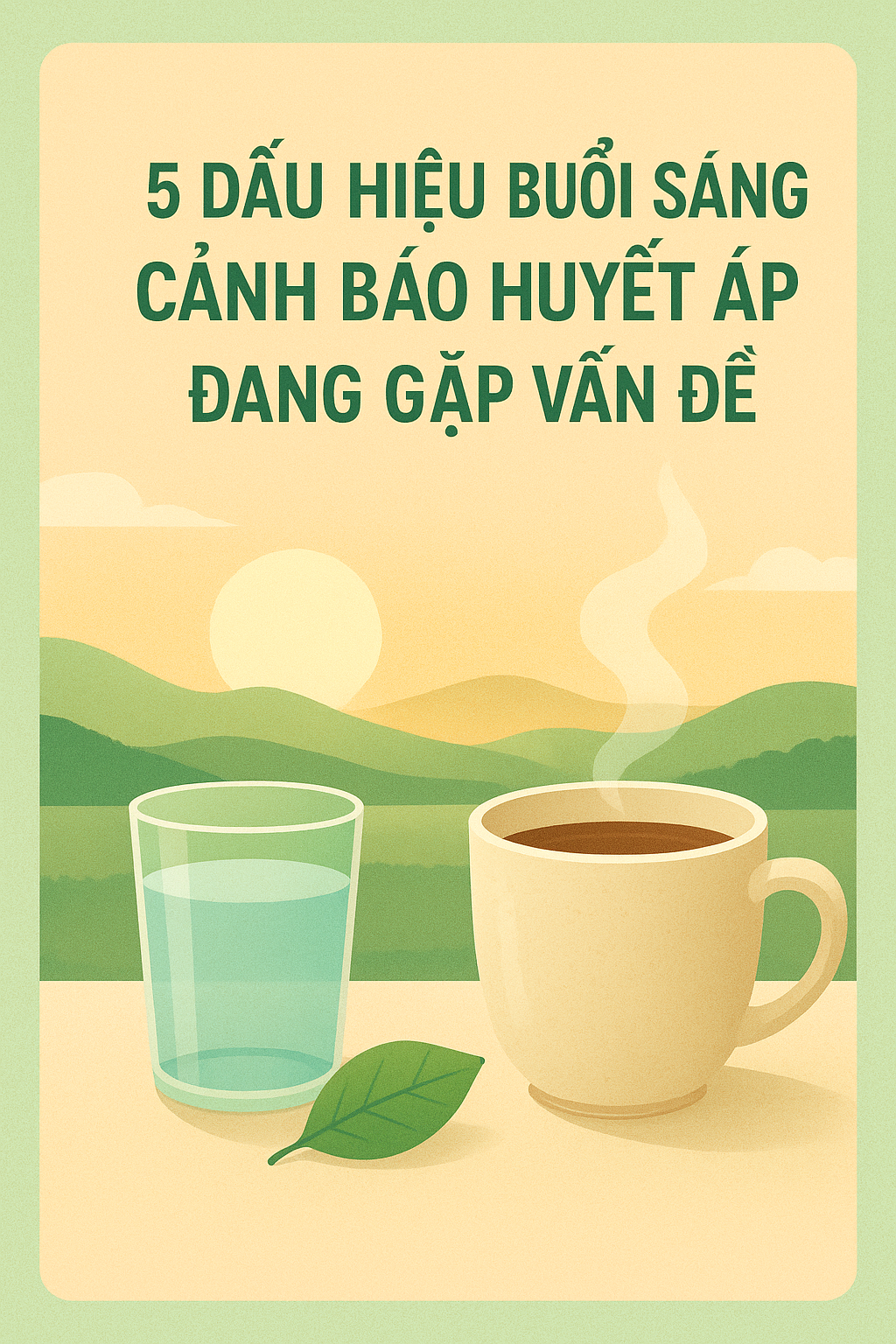 🌿 5 DẤU HIỆU BUỔI SÁNG CẢNH BÁO HUYẾT ÁP ĐANG GẶP VẤN ĐỀ