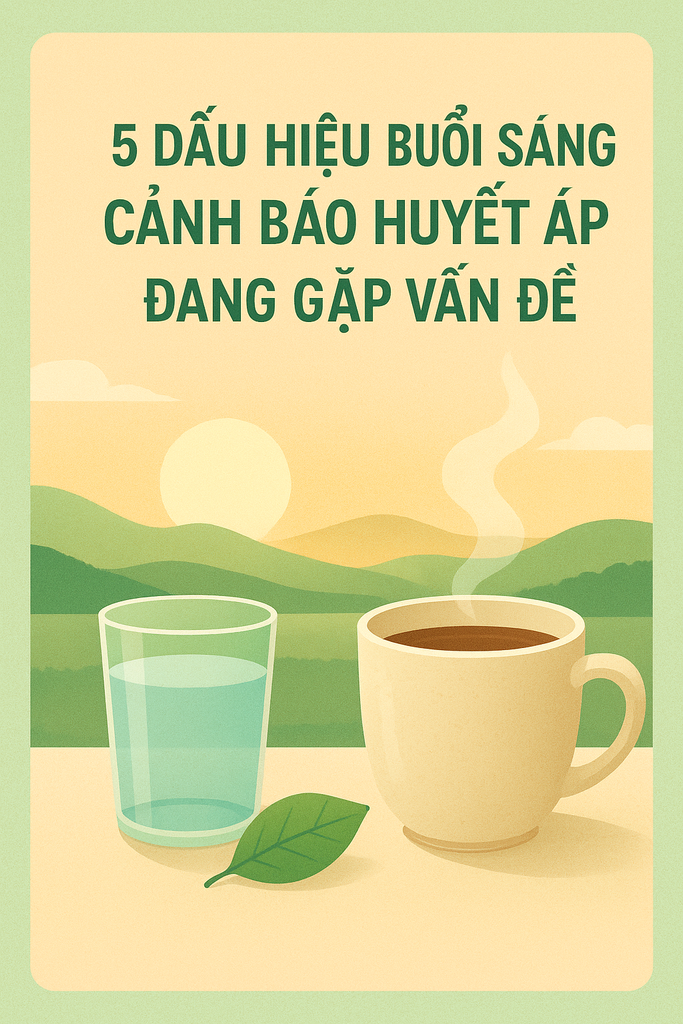 🌿 5 DẤU HIỆU BUỔI SÁNG CẢNH BÁO HUYẾT ÁP ĐANG GẶP VẤN ĐỀ