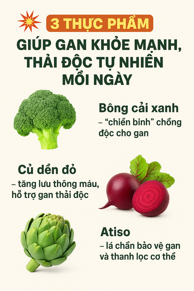 💥3 Thực Phẩm Giúp Gan Khỏe Mạnh, Thải Độc Tự Nhiên Mỗi Ngày