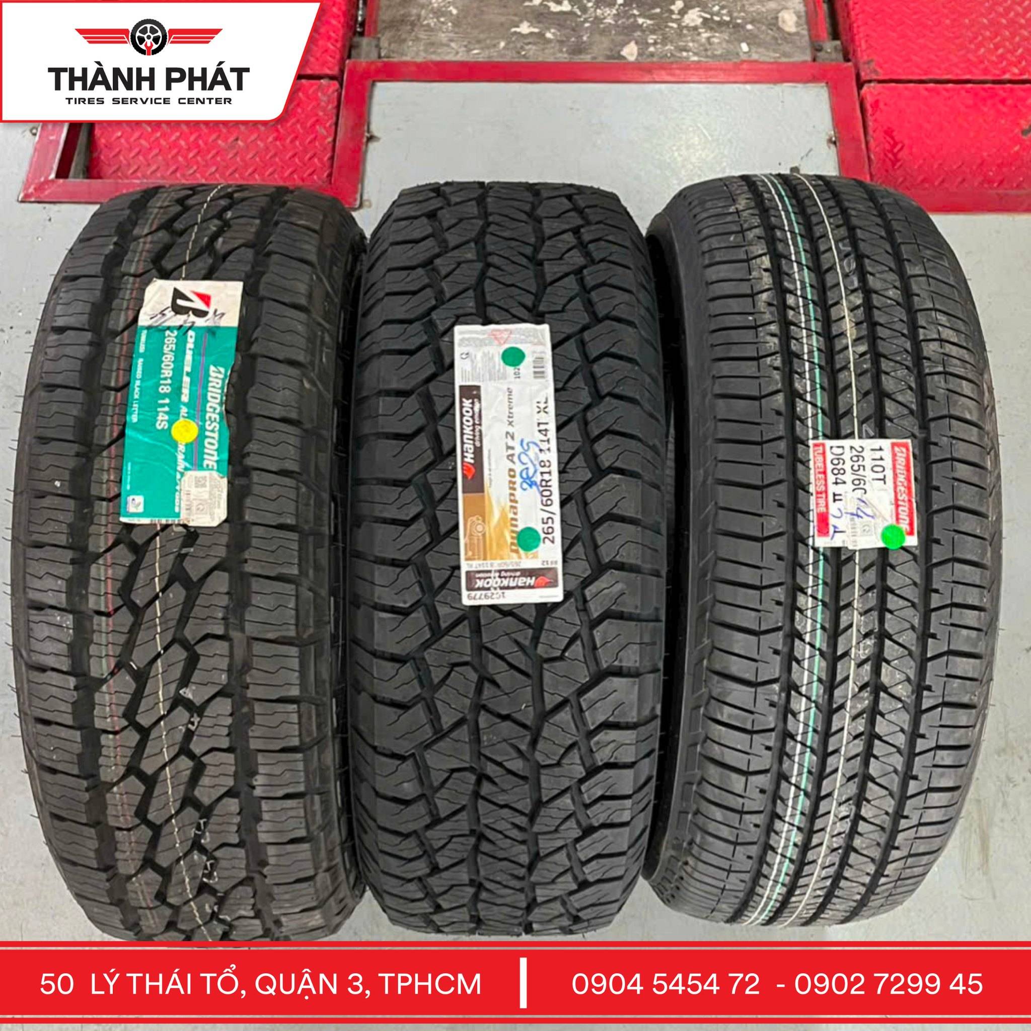 265/60R18 – size phổ biến cho Ranger, Triton & nhiều SUV/Bán tải