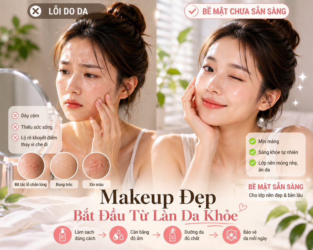Đánh Nền Bị Mốc: Lỗi Do Da Hay Do Makeup?