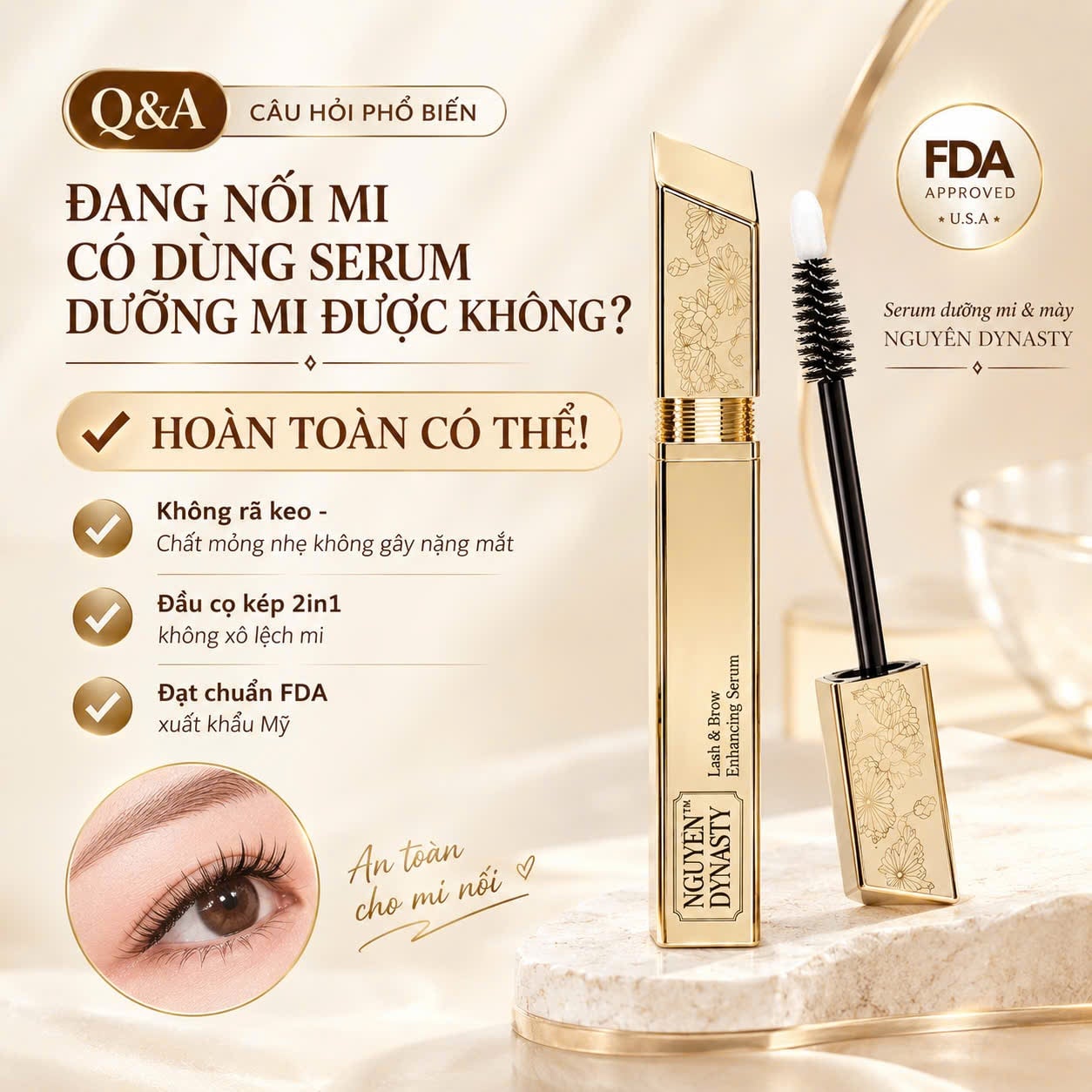 ĐANG NỐI MI CÓ DÙNG SERUM ĐƯỢC KHÔNG?