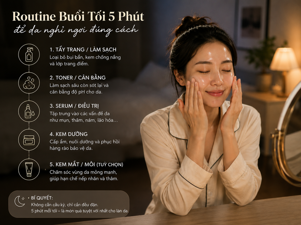 Một Routine Buổi Tối Nhẹ Nhàng Cho Những Ngày Không Muốn Suy Nghĩ Nhiều