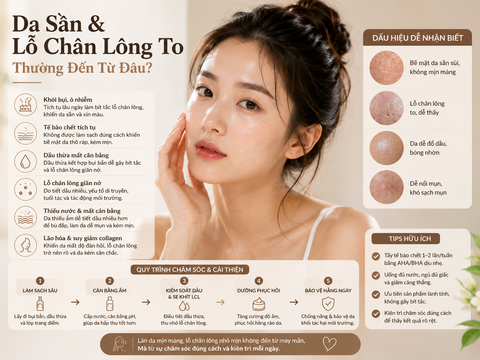 Da Sần Và Lỗ Chân Lông To Thường Đến Từ Đâu?