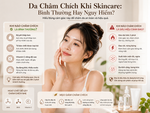 Da Châm Chích Khi Skincare Là Bình Thường Hay Nguy Hiểm?