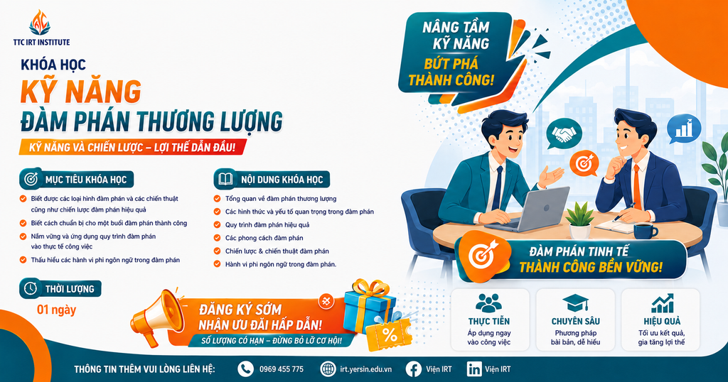 Khóa học Kỹ năng Đàm phán thương lượng