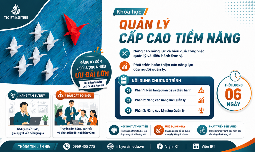 Khóa học Quản lý Cấp cao tiềm năng