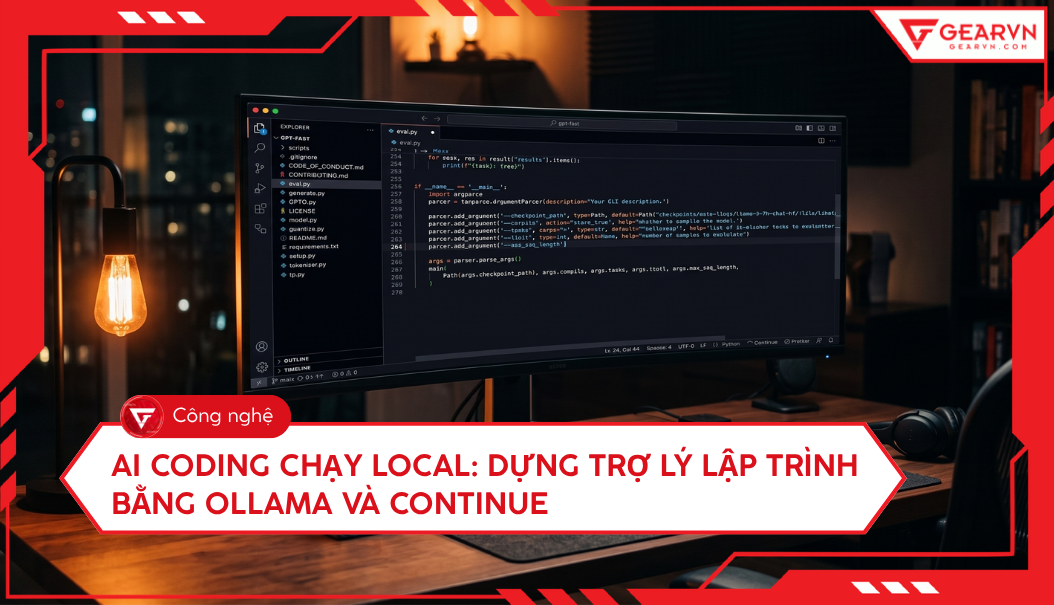 AI coding chạy local: Dựng trợ lý lập trình bằng Ollama và Continue