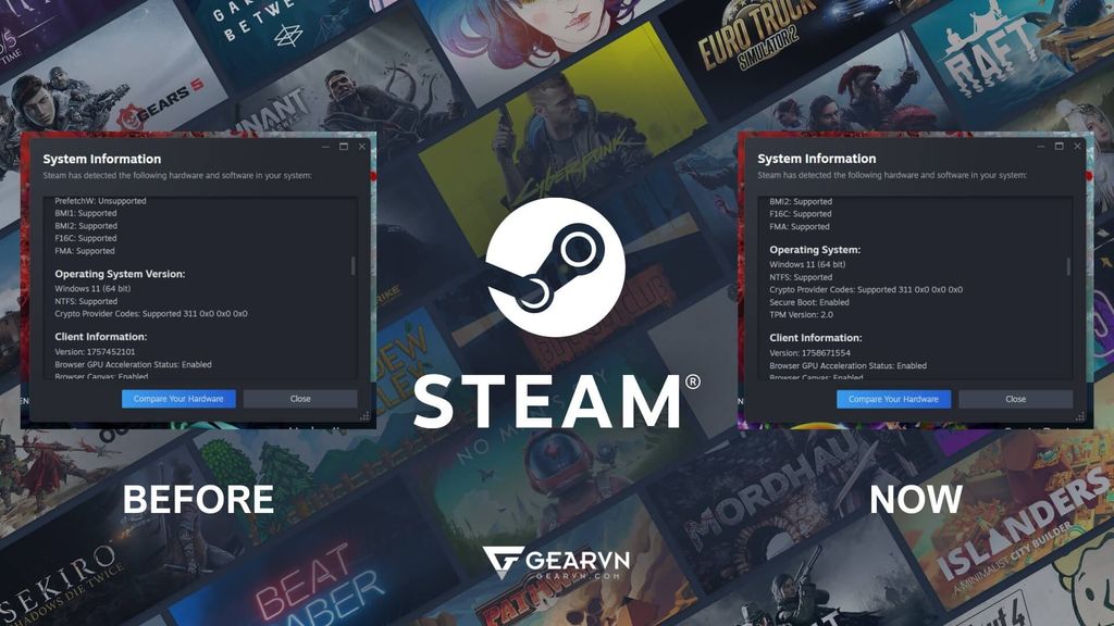 Phiên bản mới của Steam cập nhật thêm tính năng Secure Boot và TPM