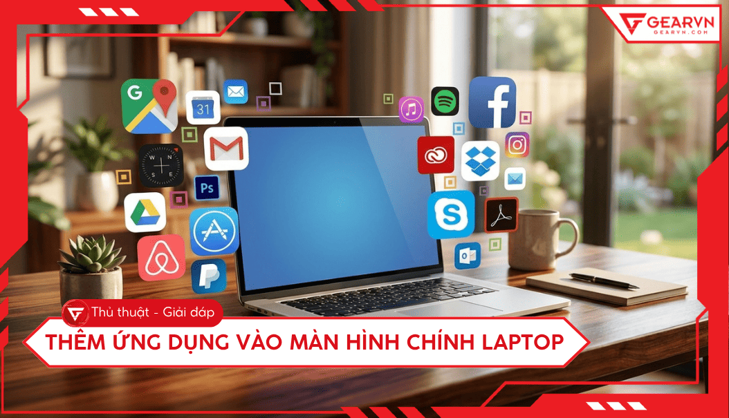 Cách thêm ứng dụng vào màn hình chính laptop Win và Mac