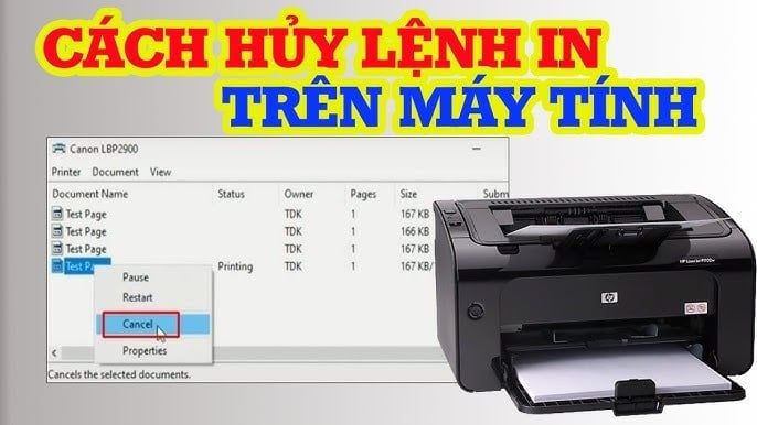 Cách hủy lệnh in trên máy tính Windows và Macbook nhanh chóng