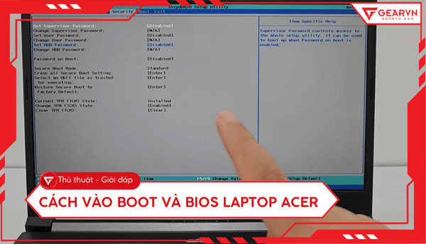 Cách vào Boot và BIOS laptop Acer: Hướng dẫn chi tiết nhất