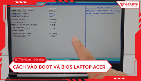 Cách vào Boot và BIOS laptop Acer: Hướng dẫn chi tiết nhất