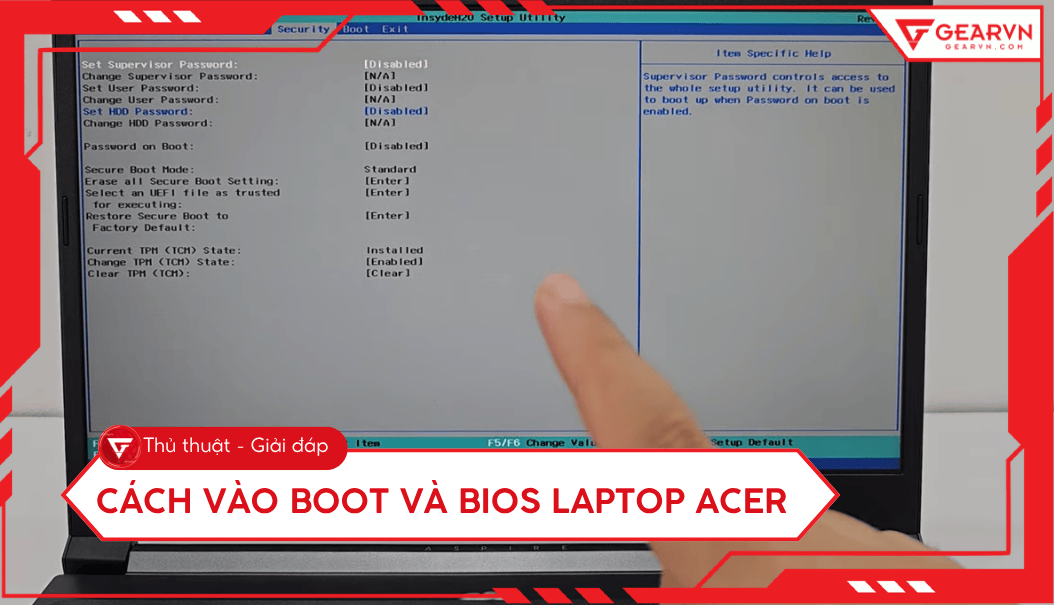 Cách vào Boot và BIOS laptop Acer: Hướng dẫn chi tiết nhất