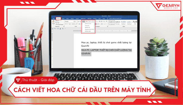 Cách viết hoa chữ cái đầu trên máy tính trong Word, Excel
