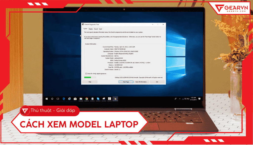 6 cách xem model laptop Dell, HP, Asus,... nhanh và chính xác