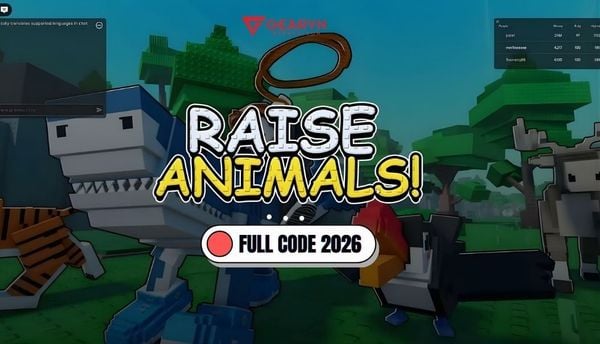 Full code Raise Animals mới nhất 2025, nhận Gems và thú hiếm miễn phí