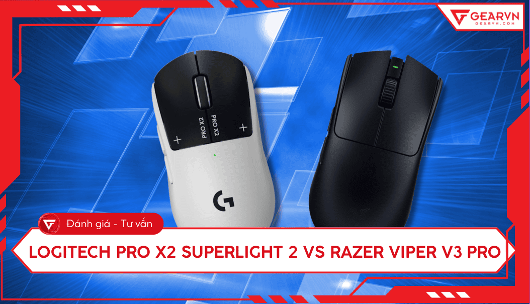 So sánh Logitech Pro X2 Superlight 2 vs Razer Viper V3 Pro
