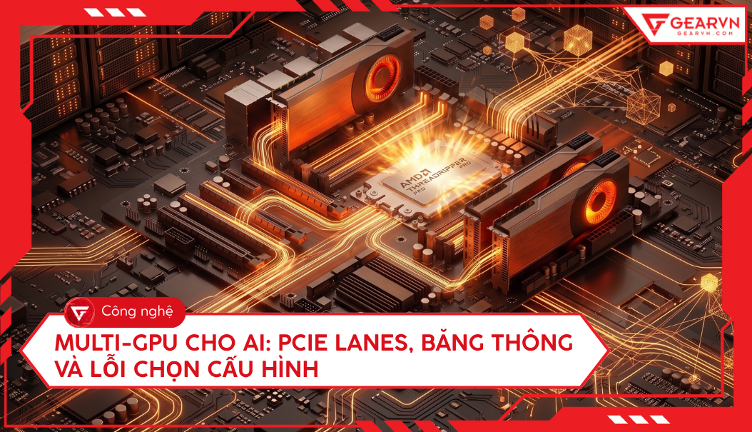 Multi-GPU cho AI: PCIe lanes, băng thông và lỗi chọn cấu hình