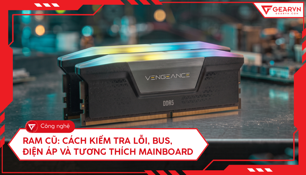 RAM cũ: Cách kiểm tra lỗi, bus, điện áp và tương thích mainboard