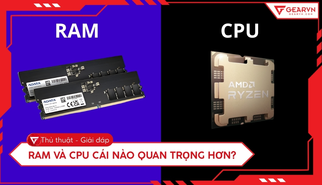RAM và CPU cái nào quan trọng hơn? Tư vấn chọn linh kiện chuẩn – GEARVN.COM