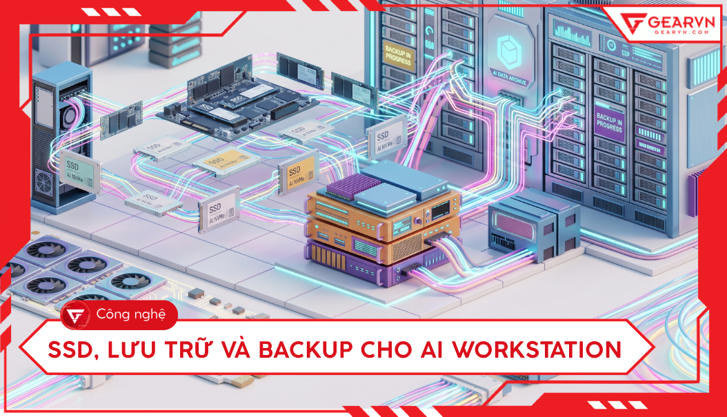 SSD, lưu trữ và backup cho AI Workstation: Chọn theo workflow