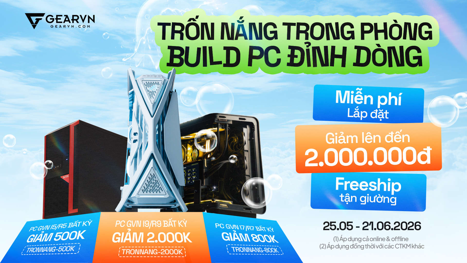 TRỐN NẮNG TRONG PHÒNG - BUILD PC ĐỈNH DÒNG - GIẢM THÊM LÊN ĐẾN 2.000.000đ