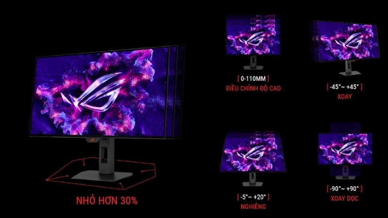 Màn hình Asus ROG Strix XG27AQDMGR thiết kế tối ưu cho góc chơi game hiện đại