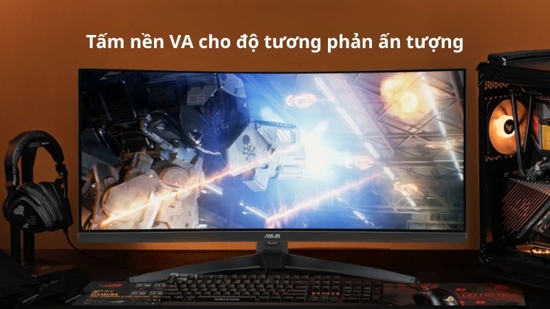 Màn hình cong ASUS TUF GAMING VG34WQ5A có tấm nền VA