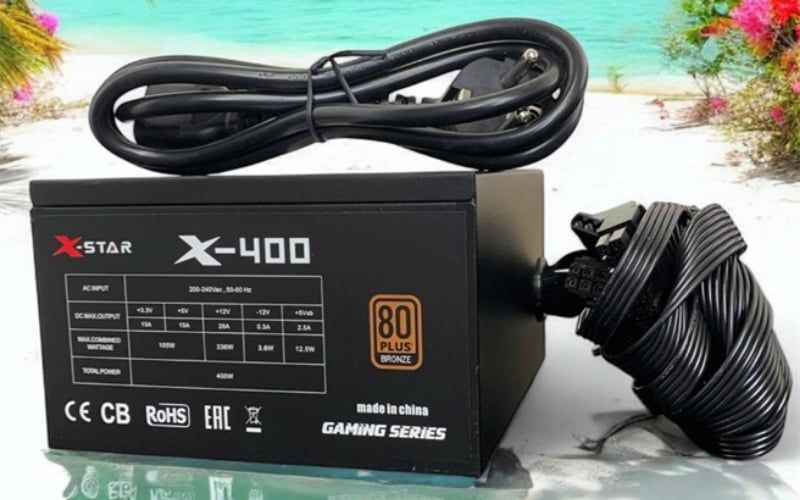 Nguồn 300–500W cung cấp điện ổn định, bảo vệ linh kiện tốt