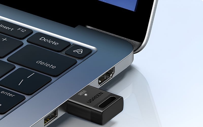 Nếu máy tính không có Bluetooth thì dùng&nbsp;USB Bluetooth dongle/adapter