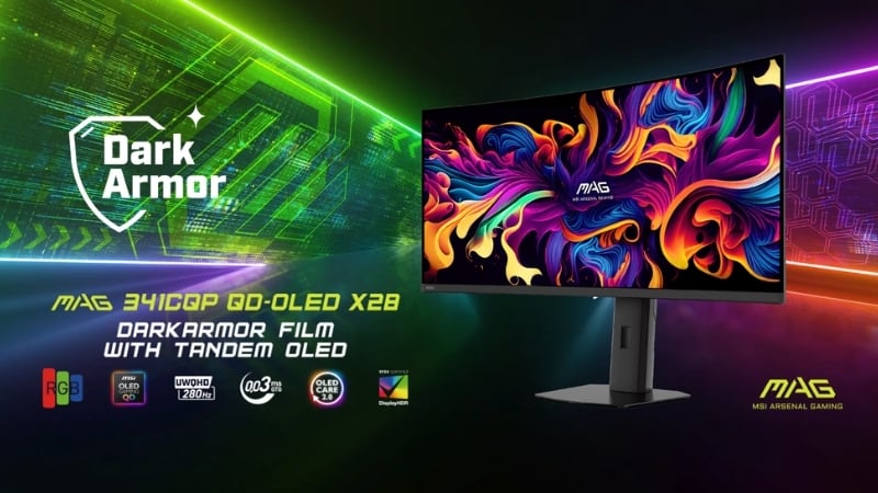 Màn hình cong MSI MAG 341CQP có màn hình cong QD-OLED
