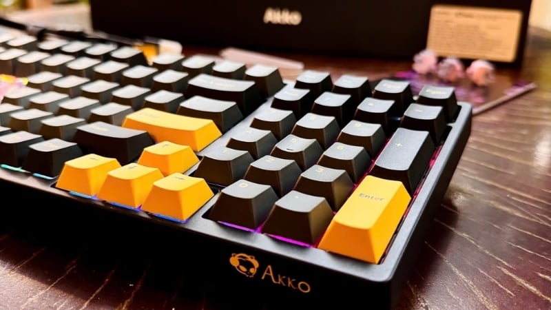Bàn phím AKKO 3098B Plus Black & Gold Fairy (Silent) switch có pin 3000mAh không lo gián đoạn