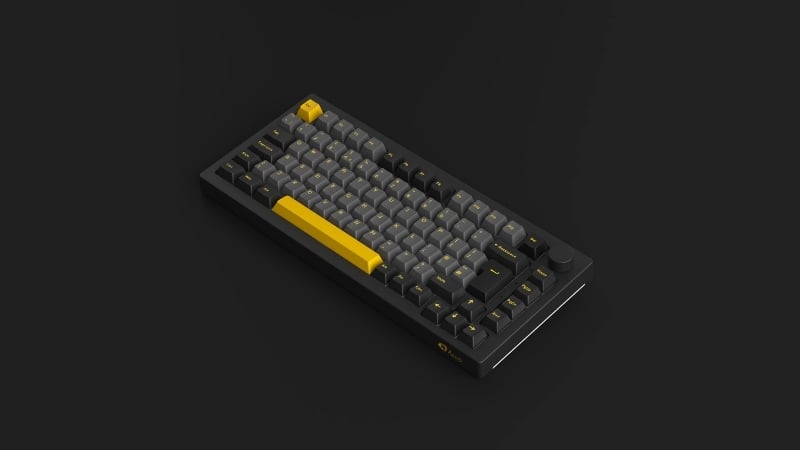 Bàn phím AKKO 5075B Plus Black & Gold Creamy Yellow Pro switch có layout 75%