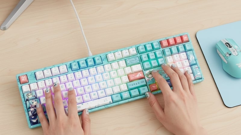 Bàn phím AKKO 5108B Plus Hatsune Miku cho trải nghiệm gõ phím êm ái