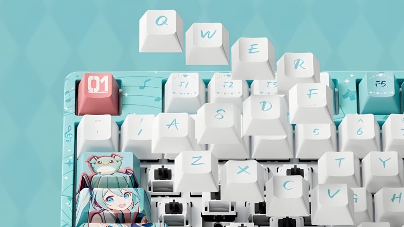 Bàn phím AKKO 5108B Plus Hatsune Miku hỗ trợ Hot Swappable cho cả switch 3-pin và 5-pin