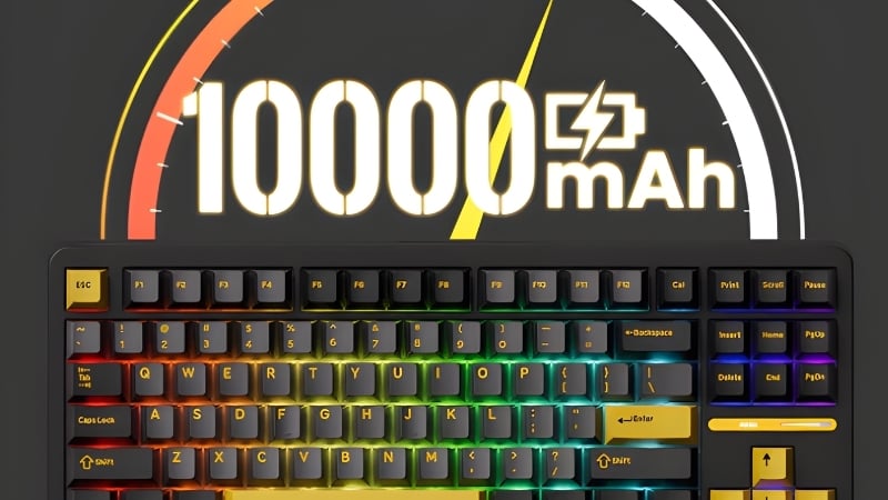 Bàn phím AKKO TAC87 3 MODE có viên pin 10.000mAh&nbsp;sử dụng dài ngày