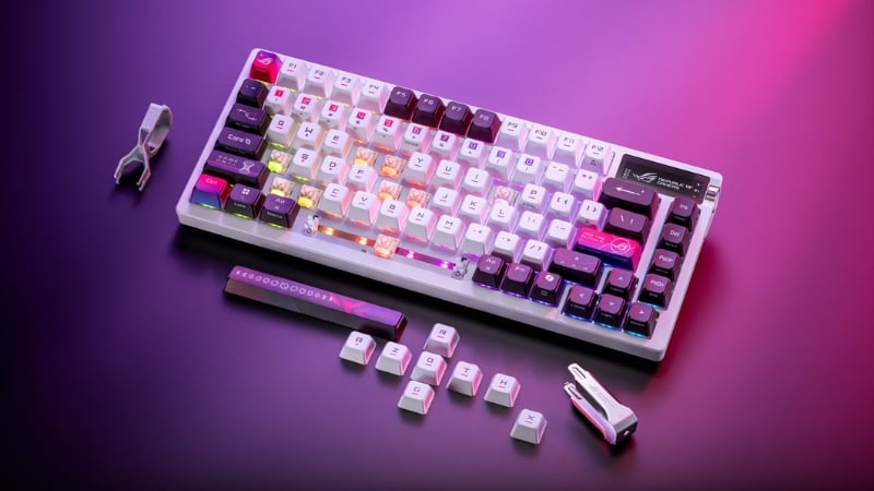Bàn phím ASUS M704 ROG AZOTH X NX Snow V2 Switch có thiết kế nhỏ gọn trendy