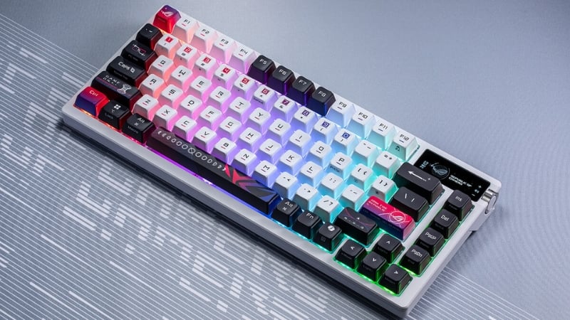 Bàn phím ASUS M704 ROG AZOTH X NX Snow V2 Switch có keycap bắt mắt