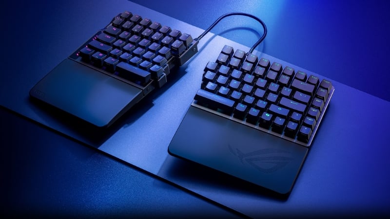 Bàn phím ASUS ROG Falcata Gaming có thiết kế chia tách độc đáo