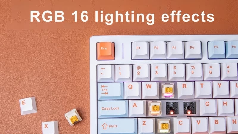 Bàn phím AULA M75 TM M7501  có đèn RGB 16 hiệu ứng