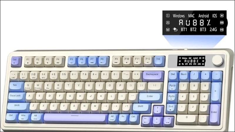 Bàn phím AULA S99 Pro TM S9904 được trang bị màn hình hiển thị thông tin trực quan