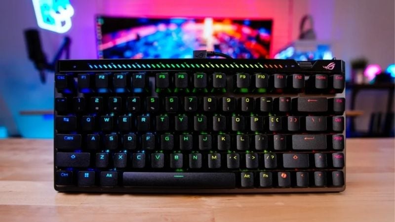 Bàn phím cơ ASUS ROG Falchion Ace 75 HE V2 Black có thiết kế 75% tối ưu không gian