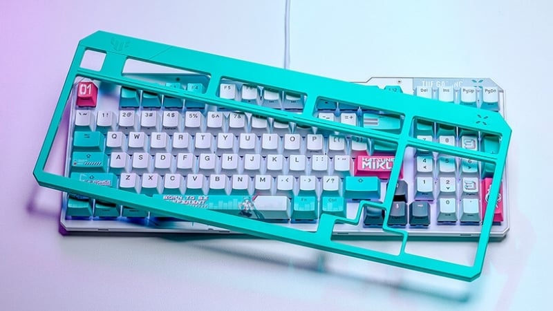 Bàn phím ASUS TUF Gaming K3 Gen II Hatsune Miku có cấu trúc gasket silicone