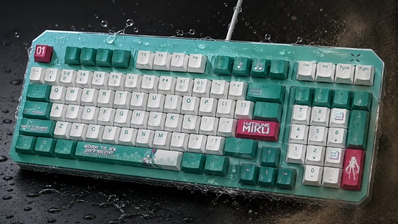Bàn phím ASUS TUF Gaming K3 Gen II Hatsune Miku có chuẩn kháng IP57