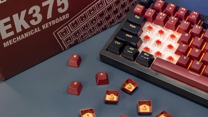 Bàn phím cơ E-Dra không dây EK375 Pro Alpha Red Switch có switch E-DRA Red bền bỉ